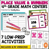 4th Grade Math Centers Place Value Games with Dice and Num