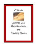 4th Grade Math Common Core Standards Tracking Forms (Track