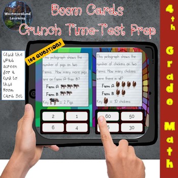 Preview of 4th Grade Math Common Core Digital Boom Card Set Distance Learning