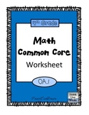 4th Grade Math Common Core Worksheet (4.OA.1)