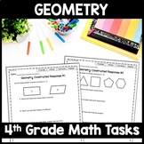 4th Grade Geometry Math Performance Tasks, Rich Vocabulary