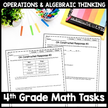 Preview of Constructed Response Practice, Math Performance Task: 4th Grade OA Standards