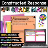 4th Grade Math Constructed Response Practice w/ Digital