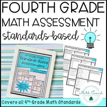 Preview of 4th Grade Math Cumulative Assessment | Fourth Grade Math Standards-Based Test