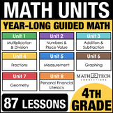 4th Grade Math Curriculum - 4th Grade Guided Math Units - bundle