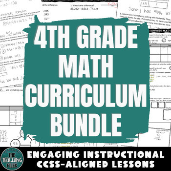 Preview of 4th Grade Math Curriculum CCSS Aligned Bundle