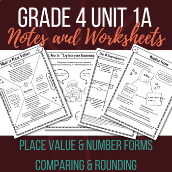 Preview of 4th Grade Math Curriculum | Place Value Number Forms Comparison and Rounding