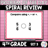4th Grade Math DAILY SPIRAL REVIEW | Google Slides | SET 3