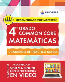 Preview of 4th Grade Math Daily Practice Workbook [SPANISH EDITION]: (eBook + videos)