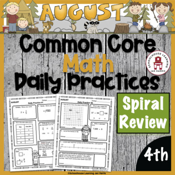 Preview of 4th Grade Math Daily Practices - August Summer Edition