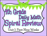 4th Grade Math Daily Spiral Review