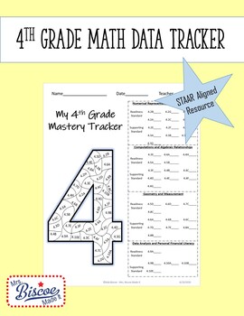 Preview of 4th Grade Math Data Tracker