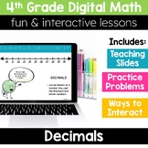 4th Grade Math Decimals 4.NF.5 4.NF.6 4.NF.7 Digital Math 