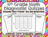 4th Grade Math Diagnostic Quizzes