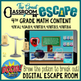 4th Grade Math Digital Escape Room Boom Cards™ Valentine's