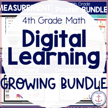Preview of 4th Grade Digital Math Growing Bundle