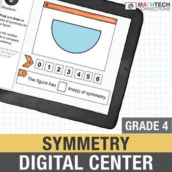 Preview of 4th Grade Math Review Game Symmetry Paperless Math Activities Review Test Prep