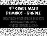 4th Grade Math Domino Bundle - Math Centers - Growing Bundle