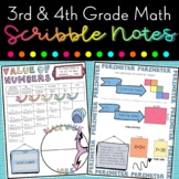 3rd and 4th Grade Math Scribble Notes | For Math Guided Notes