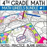 4th Grade Math Wheel Guided Notes Set #1, Factor Pairs, Co