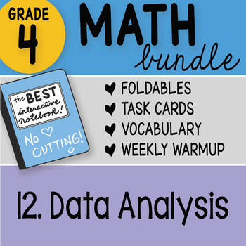 Preview of Math Doodle - 4th Grade Math Doodles Bundle 12. Data Analysis