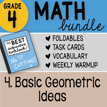 Preview of Math Doodle - 4th Grade Math Doodles Bundle 4. Basic Geometric Ideas