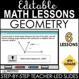 4th Grade Math Editable PowerPoint Geometry Lessons