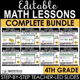 4th Grade Math Editable PowerPoint Lessons - Whole Group Y