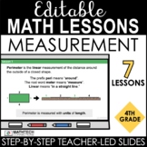 4th Grade Math Editable PowerPoint Lessons - Measurement A