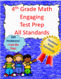 4th Grade Math Engaging Test Prep: All Standards, 100 Questions