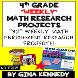 4th Grade Math Projects, Weekly Math Enrichment Projects For the Entire Year!