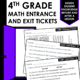 4th Grade Math Exit Tickets | Yearlong Math Spiral Review 