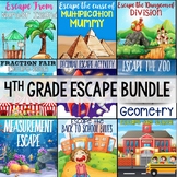 4th Grade Math Escape Bundle | Print & Digital