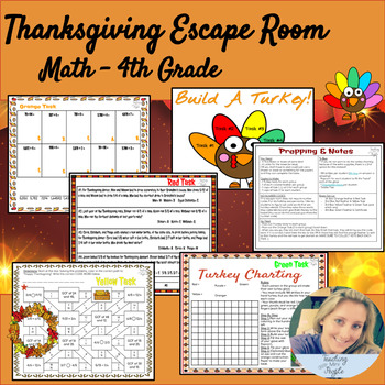 Preview of 4th Grade Math Escape Room Activity 