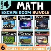 4th Grade Math Escape Room End of Year BUNDLE - Digital Ma