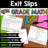 4th Grade Math Exit Slips - with Printable and Digital Mat