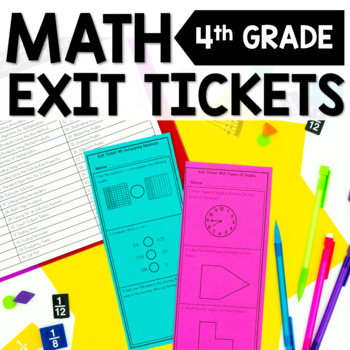 Preview of 4th Grade Math Exit Tickets