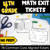4th Grade Math Exit Tickets Assessments or Exit Slips