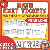 4th Grade Math Exit Tickets To Last ALL Year - Place Value
