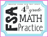4th Grade Math FSA Test Spec Task Cards Review/ Test Prep