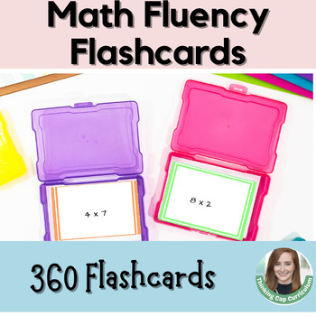 Preview of Mental Math Fact Fluency Printable Flashcards and Games 3rd, 4th, and 5th grade