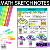 4th Grade Math Factors Doodle Page Sketch Notes