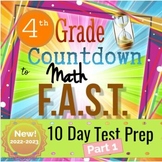 4th Grade Math Florida F.A.S.T. 10-Day Test Prep PM2/PM3, 