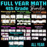4th Grade Math Full Year Bundle | All Common Core Units