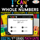 4th Grade Math Game DIGITAL | Addition, Subtraction, Multi
