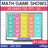 4th Grade Math Game Show BUNDLE | All Standards Test Prep 