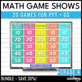 4th Grade Math Game Show BUNDLE | All Standards Test Prep 