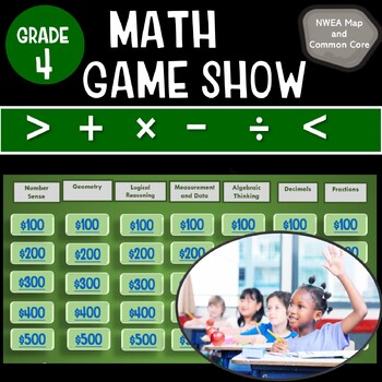 Preview of 4th Grade Math Game Show for NWEA MAP and Common Core