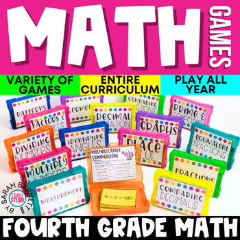 Preview of 4th Grade Math Intervention Games for Review & Centers to Build Fluency