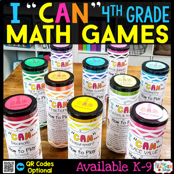 Preview of 4th Grade Math Games BUNDLE - Math Centers & Math Test Prep Review